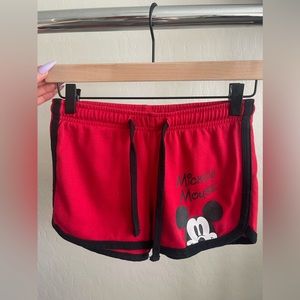 Disney Girls Mickey Mouse Fleece Shorts - Size 10/12 Girls